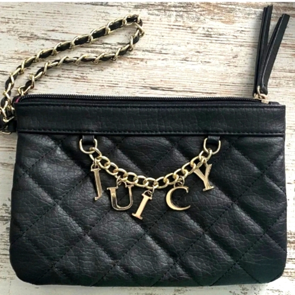 Juicy Couture NWOT Wristlet with Dangle Golden Letters